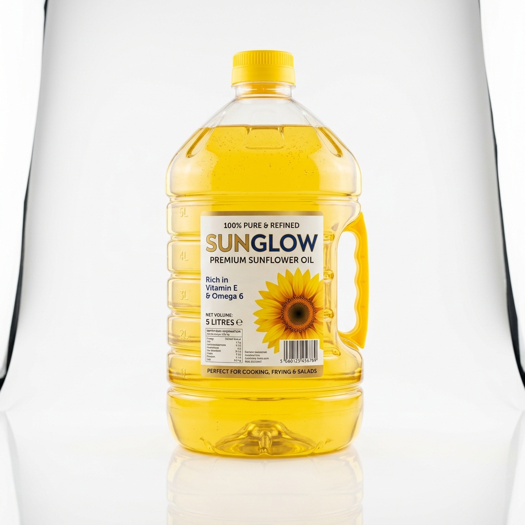 Fortune Sunlite 5L transparent refined cooking sunflower oil bottle
